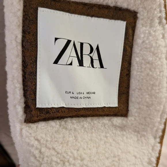 Brown Shearling Aviator Jacket - Picture 2 of 2